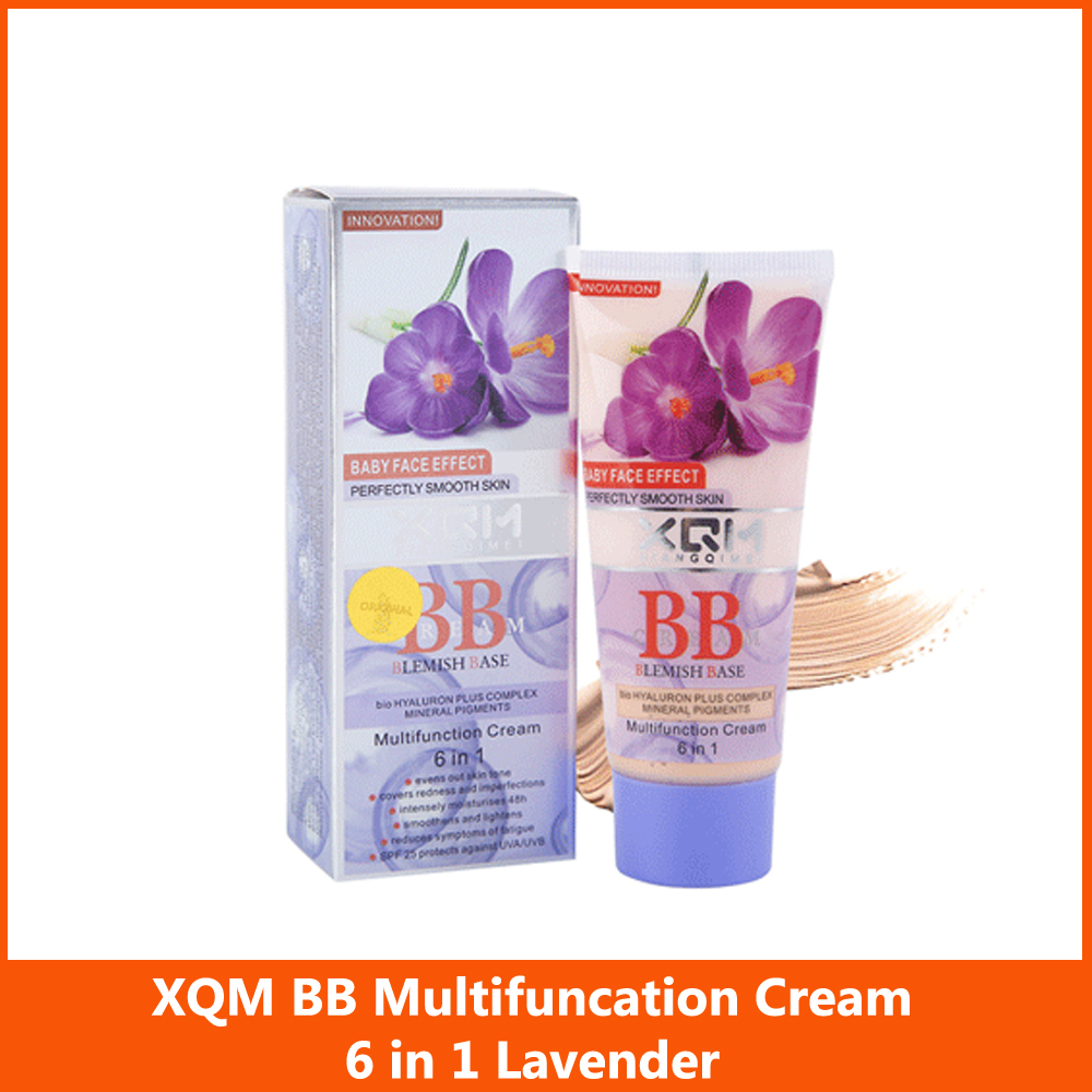 XQM BB Cream Blemish Base 6 in 1 Multifunction Cream Baby Face Foundation  (Lavender)